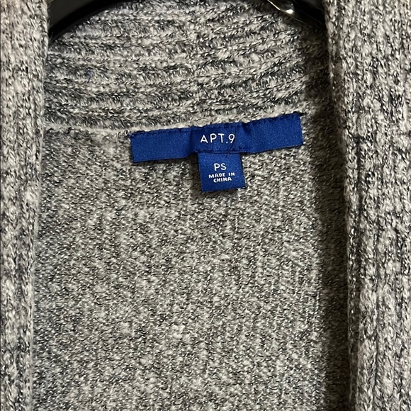 Gray Knit Cardigan with Button Accents - Picture 2 of 6